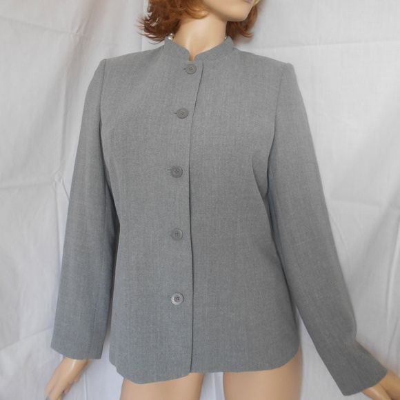 Geoffrey Beene Jackets & Blazers - Nwt GEOFFREY BEENE Gray Career Jacket Blazer Sz 8